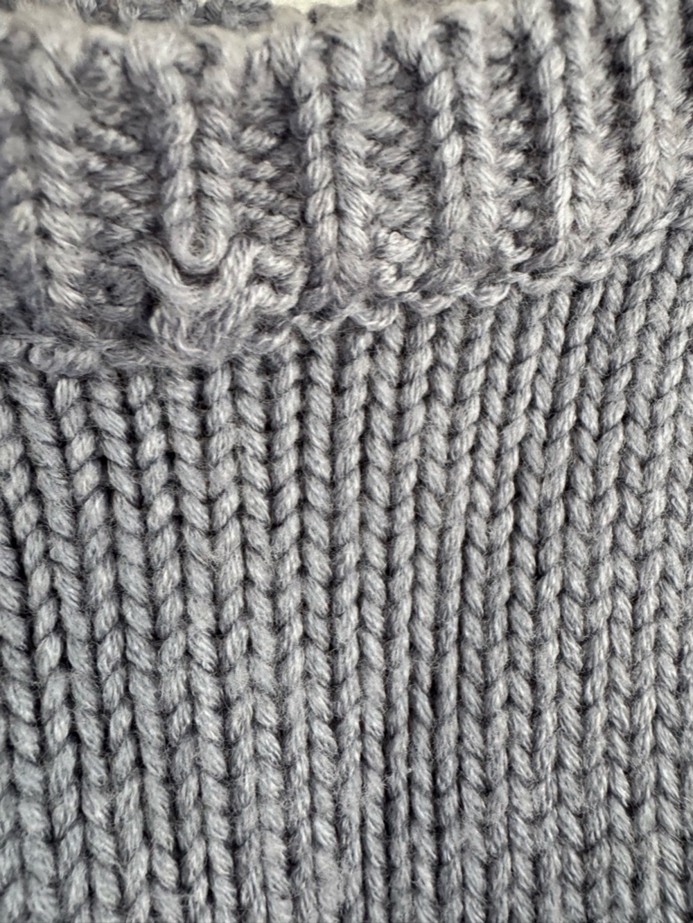 Multi Textured Grey Knit Sweater with Cloud and Colorful Raindrops Size 2 - Picture 6 of 8
